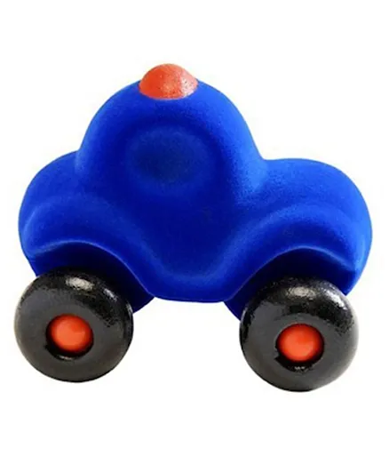 Rubbabu Soft Baby Educational Toy Little Motown Police Car - Blue