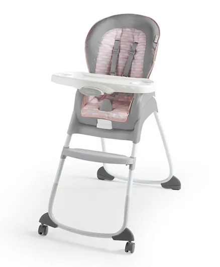 Ingenuity Trio 3-in-1 High Chair Classic - Flora, Secure 5-Point Harness, Convertible Booster & Toddler Seat, Easy Clean