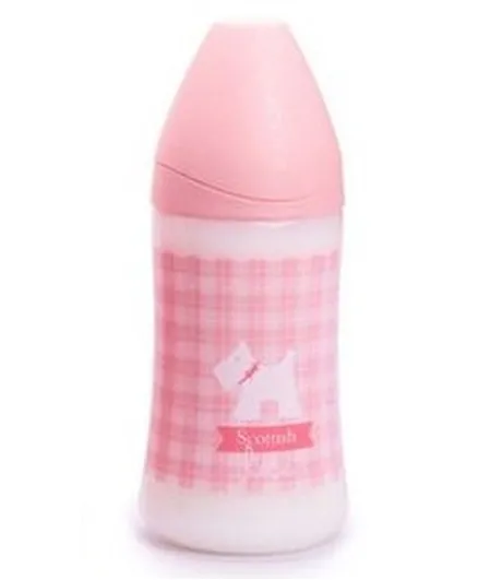 Suavinex Wide Neck Bottle Anatomical Silicone Teat Scottish Dog 1 Pink - 270 ml