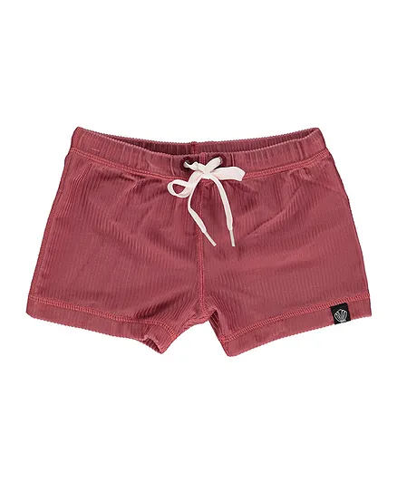 Beach & Bandits Ribbed Swim Shorts - Garnet