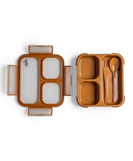 Citron 2023 Lunch Box With Fork & Spoon - Caramel