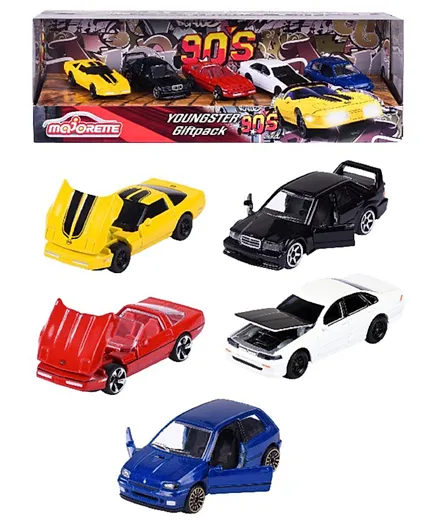Majorette Youngster 5-Piece Die-Cast Toy Car Gift Set, Ages 3 Years+, Premium Collectible Models, 7.5cm