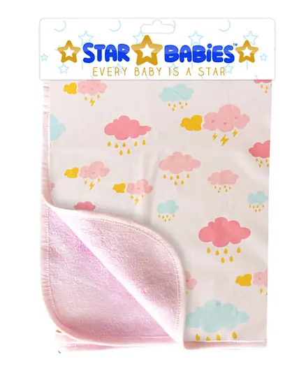 Star Babies Washable Reusable Changing Mats Pink - Buy 1 Get 1 free