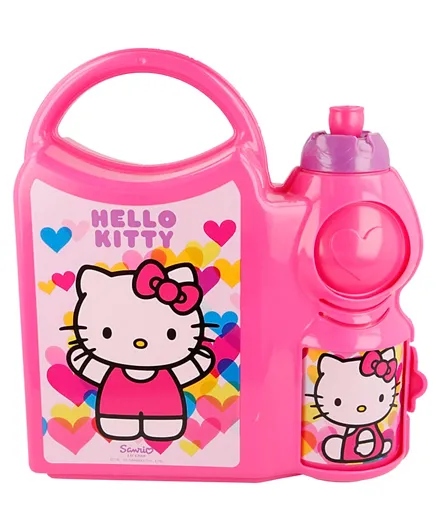 Sanrio Hello Kitty Hearts Top Handle Classic Combo Set - Pink
