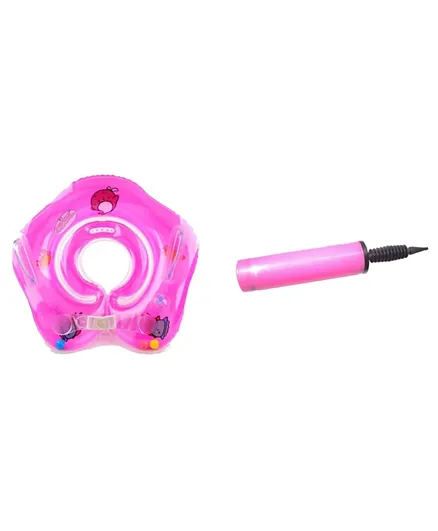 Pikkaboo Iswimsafe Infant Neck Floater Pink with Inflator