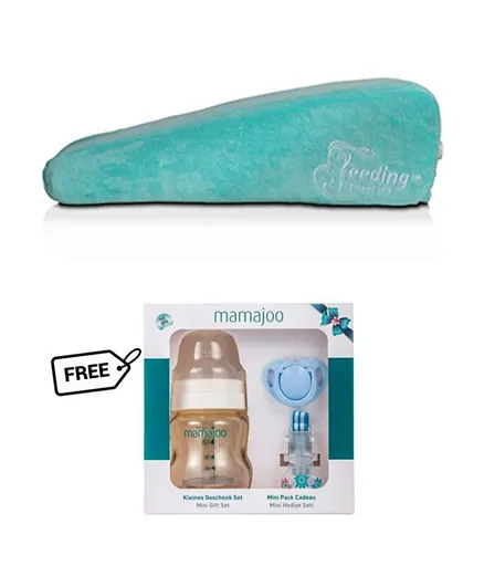 Feeding Friend Self Inflating Nursing Pillow (Mint) + FREE Mamajoo Gift Set