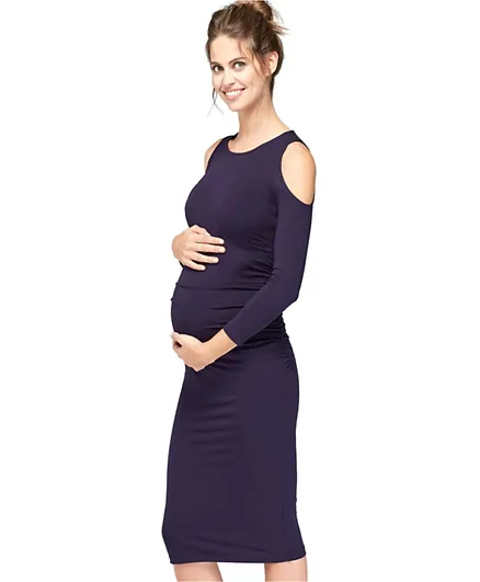 Mums & Bumps Isabella Oliver Anneli Maternity Dress - Navy