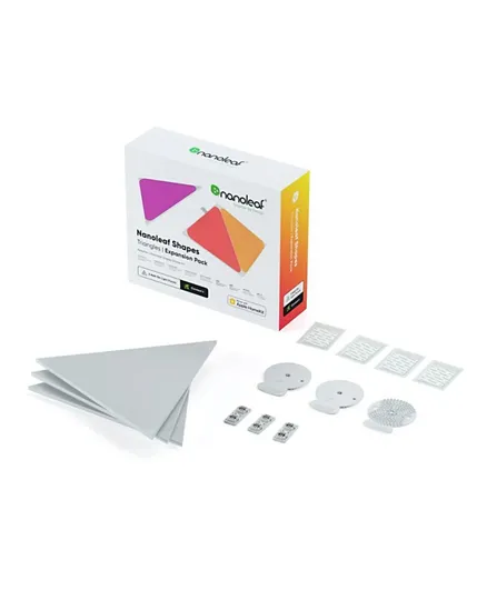 Nanoleaf Smart WiFi White LED Triangle Shaped Panel System with Music Visualiser - 4 Pieces