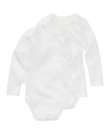 Hema 2 Pack Organic Bodysuit - White