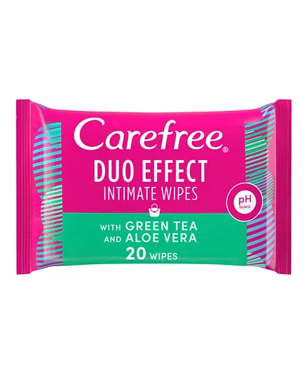 Carefree Daily Intimate Wipes - Pack of 20
