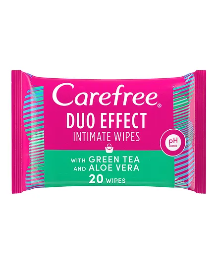 Carefree Daily Intimate Wipes - Pack of 20