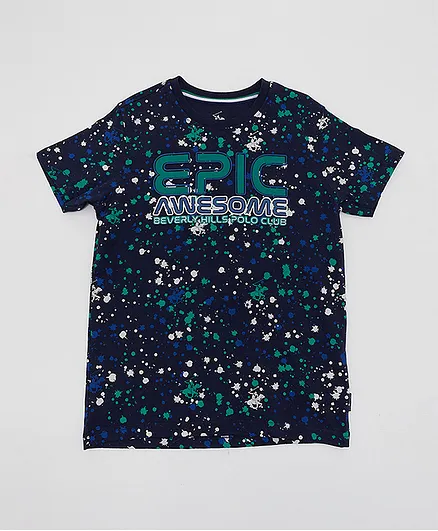 Beverly Hills Polo Club Fashion Crew T-Shirt - Navy Blue