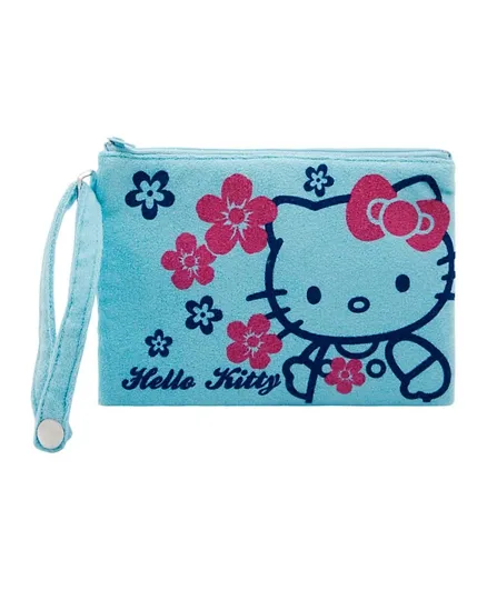 Hello Kitty Pile Flat Pouch Soft Woven iPad Mini Case - Cyan