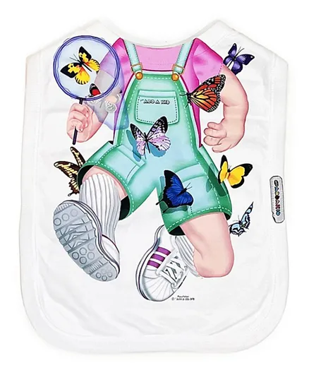 Just Add a Kid Brands Butterfly Girl Bib
