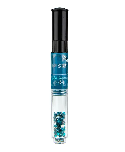 Lukky 3 In 1 Nail Design Pen Light Blue - 6mL