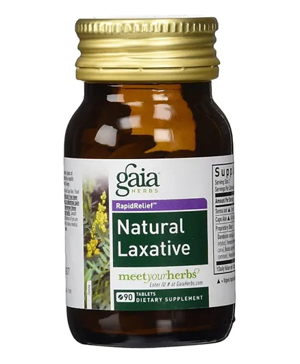 Gaia Herbs Natural Laxative Herbal Tablets - 90 Tablets