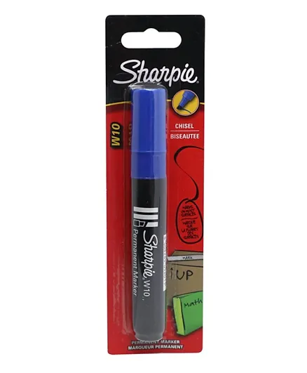 Sharpie Permanent Chisel Blue Markers  Pack of 1 - Assorted