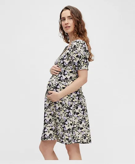 Mamalicious Floral Maternity Dress - Orchid Bloom