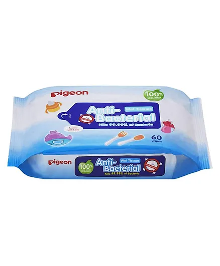 Pigeon Anti Bacterial Wipes - 60 Pieces