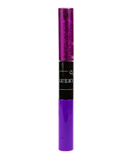 Lukky 2 In 1 Mascara & Lash Glitter Bold Shimmer Purple - 10mL