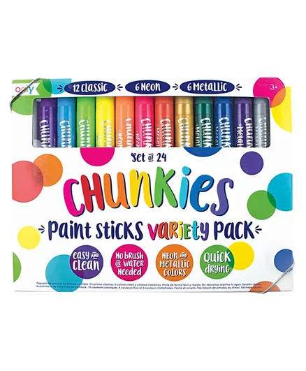 Ooly Chunkies Paint Sticks - 24 Colors
