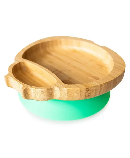 Eco Rascals Bamboo Ladybird Plate - Green & Brown