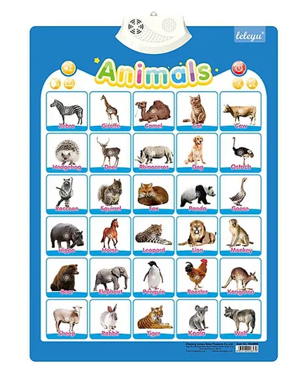 ملصق الحيوانات من يو كي آر التفاعلي - أزرق