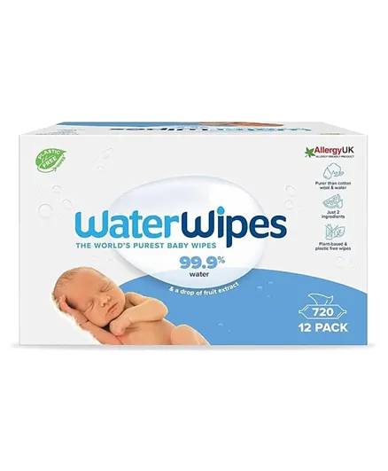 WaterWipes Baby Wipes Mega Value Box - 720 Pieces