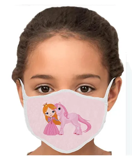 Swayam Reversible Reusable Cloth Face Mask - Princess Print