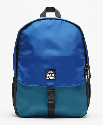Oaklan by ShoeExpress Logo Embossed Backpack Navy - 16.5 Inch