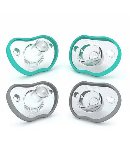 Nanobebe Flexy 4 Pacifiers - Teal/Grey