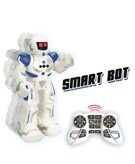 Xtrem Bots Smart Bot XTR with Remote Control Moving Dancing Robot Toy - Blue & White