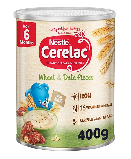Cerelac Nestle Infant Cereal Wheat & Date Pieces - 400g