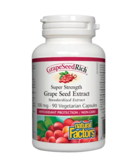 Natural Factors Grape Seed Extract 100Mg  - 90 Veg Capsules