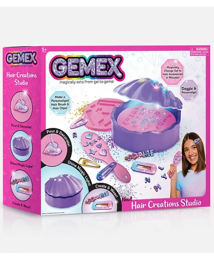 Gemex Brush and Barrette Set - Multicolor
