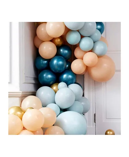 Ginger Ray Luxe Balloon Arch Kit - Teal and Gold Chrome