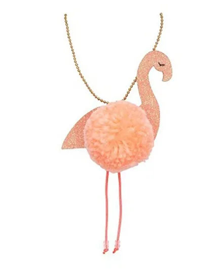 Meri Meri Flamingo Pompom Necklace - Pink