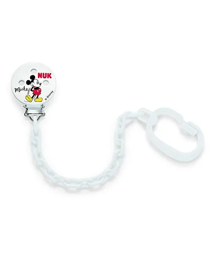 NUK Disney Mickey Mouse Soother Chain - Grey & White