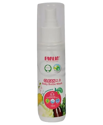 Farlin Clean 2.0 Baby Liquid Cleanser Travel Kit White - 100 ml
