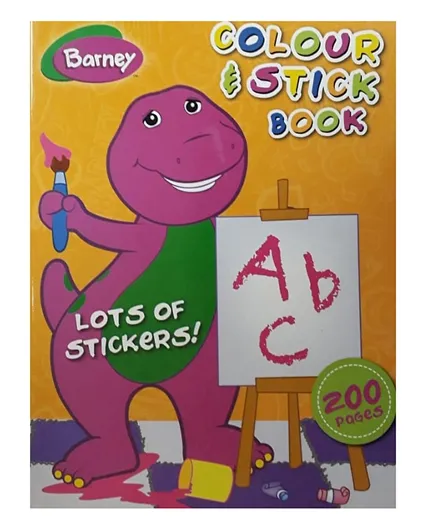 Barney Colour & Stick Book Paperback - English