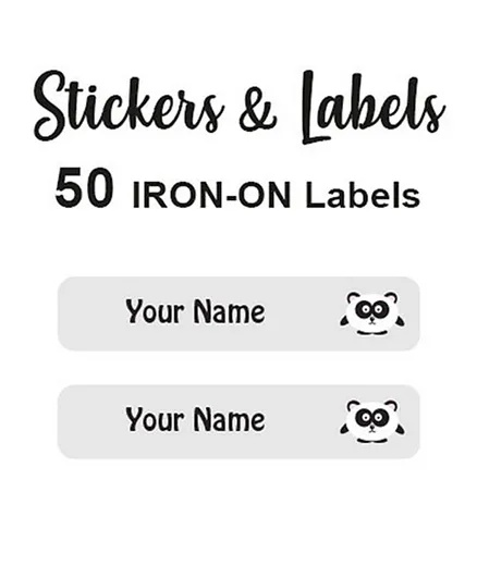 Ladybug Labels Personalised Name Iron On Labels Micky - Pack of 50