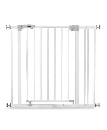 Hauck Open N Stop Safety Gate with Extension - White