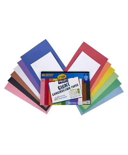 Crayola Project Giant Construction Papers Multicolor - Pack of 48