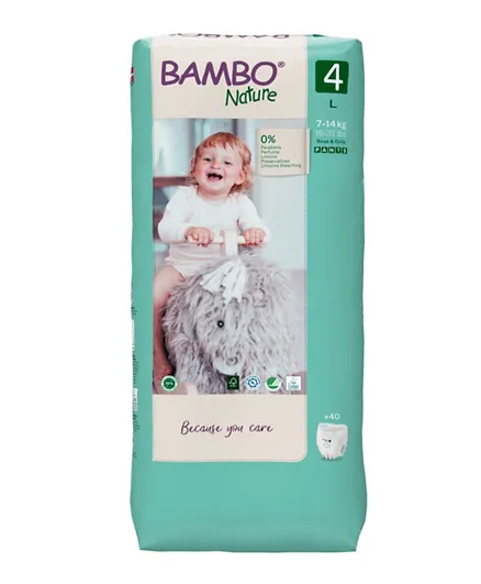 Bambo Nature Eco-Friendly Pants Diapers, Tall - 40 Pants