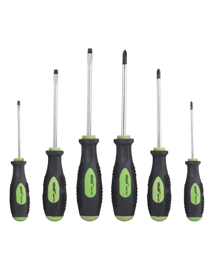 Wulf Rubber Grip Screw Driver Set - 6 Pieces