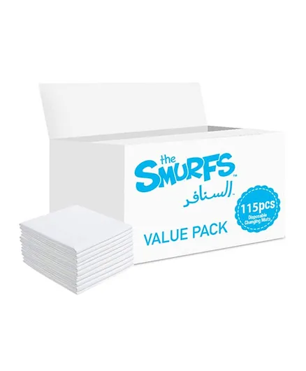 Smurfs Disposable Changing Mats - 115 Pieces