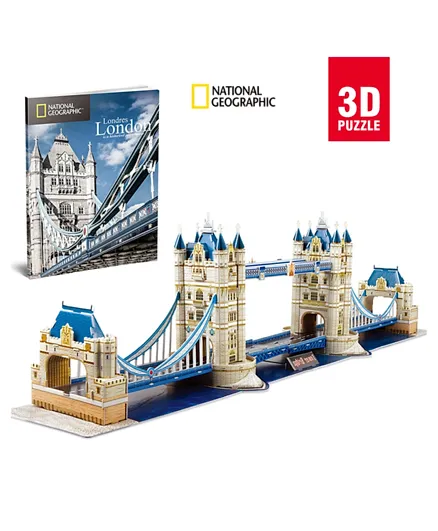 CubicFun 3D Tower Bridge Puzzle - 120 Pieces