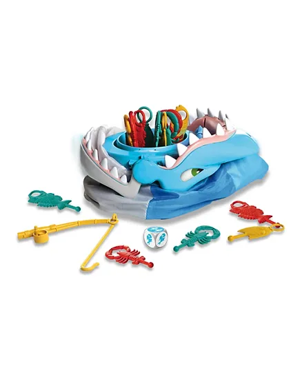 جولياث - لعبة طاولة عضة سمك القرش العائلية للأطفال  - أزرق
