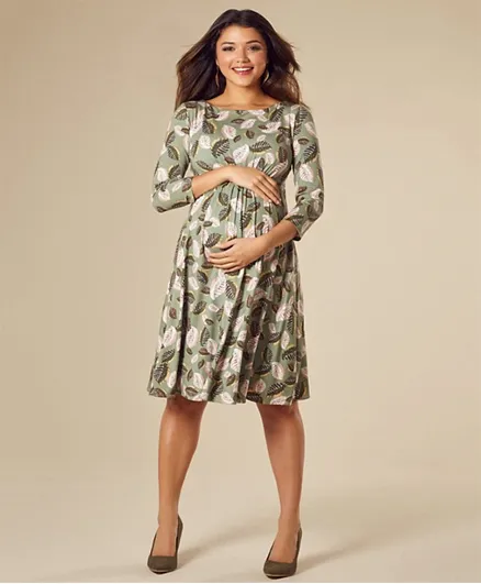 Mums & Bumps Tiffany Rose Cathy Maternity Dress - Forest Feather