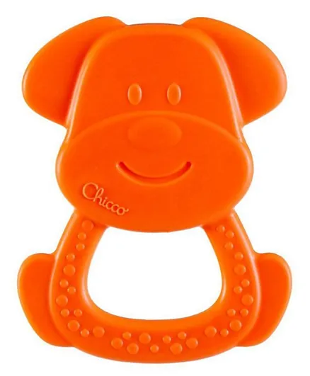 Chicco ECO+ Charlie The Dog Teether Baby Rattle - Orange